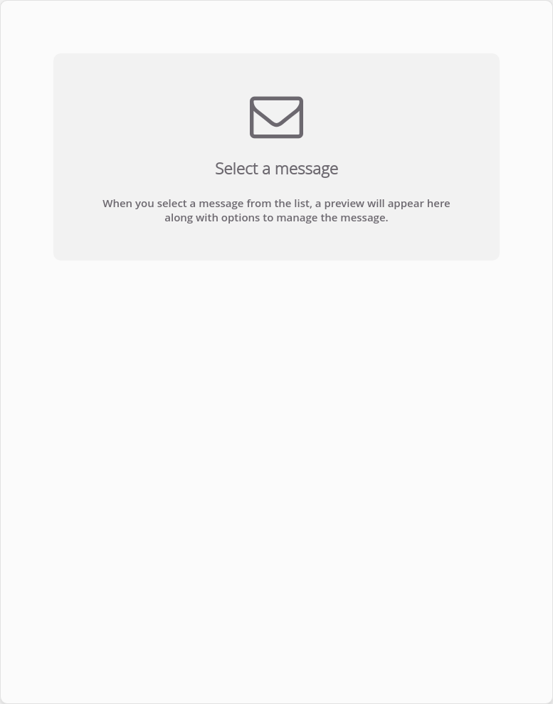 SecureMessaging > 01 Main view > Inbox - no selection with messages
